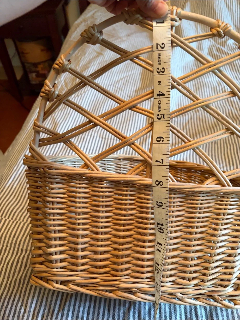Natural Wicker Wall Basket - Neutral